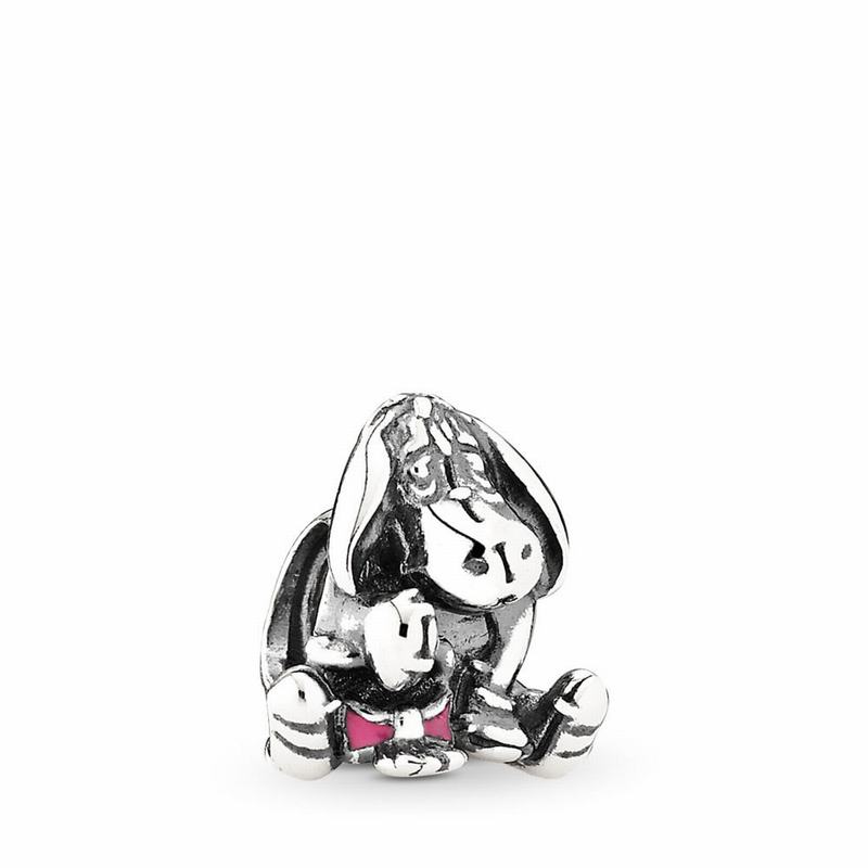 Pandora Disney Eeyore Winnie The Pooh Charm Ireland - Sterling Silver/Enamel/Pink - 096247DGP